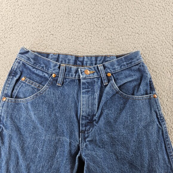 Wrangler Jeans Mens 30x30 Blue Denim Straight Leg High Rise Western Classic - Picture 2 of 15